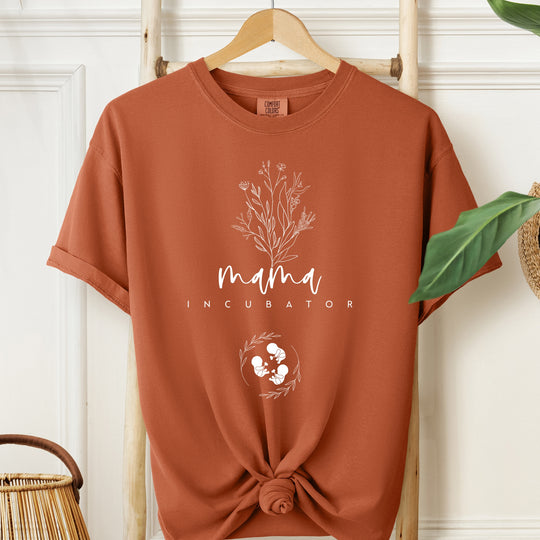 Mama Incubator Triplets Womens T-shirt (heavy weight)