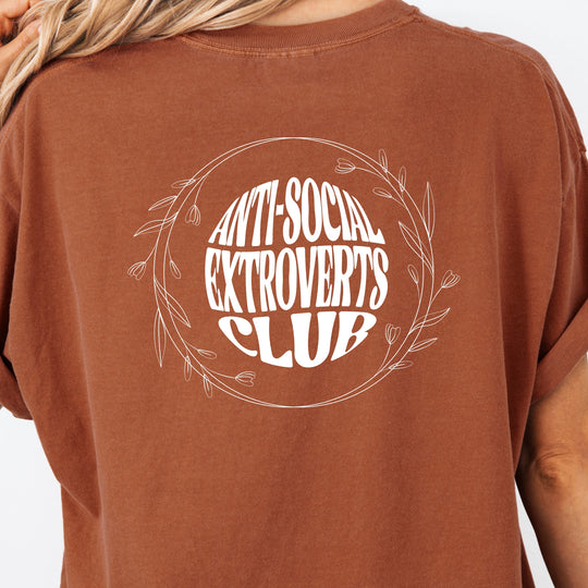 Anti-Social Extroverts Club Womens T-Shirt (heavy weight)