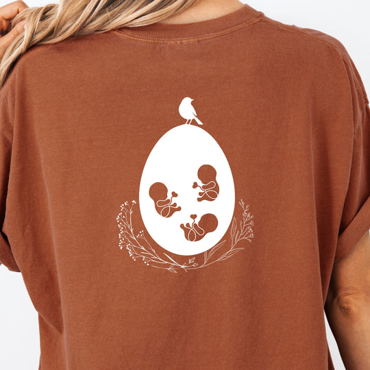 Mama Egg Triplets Womens T-shirt (heavy weight)