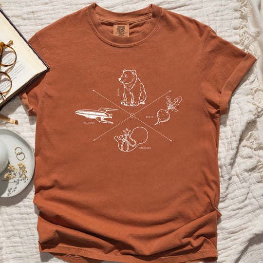 Bears, Beets, Babystar, Galatica Womens T-shirt (heavy weight)