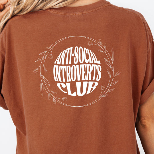 Anti-Social Introverts Club Womens T-Shirt (heavy weight)