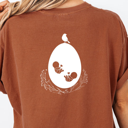 Mama Egg Twins Womens T-shirt (heavy weight)