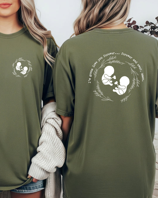 I'm Gonna Love You… Forever and Ever, Amen. Twins Womens T-shirt (heavy weight)