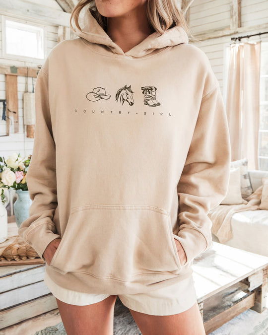 Country Girl Womens Premium Pullover Hoodie