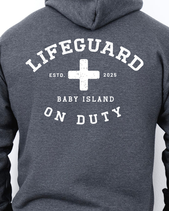 Lifeguard On Duty Mens Premium Pullover Hoodie