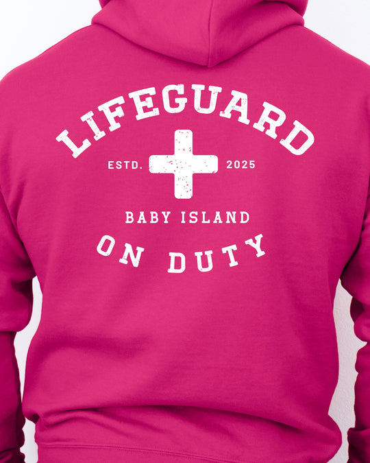 Lifeguard On Duty Mens Premium Pullover Hoodie