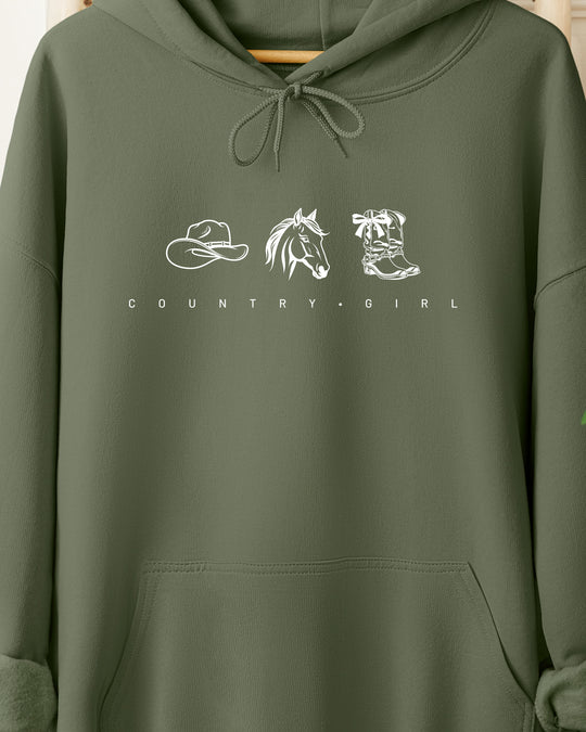 Country Girl Womens Premium Pullover Hoodie