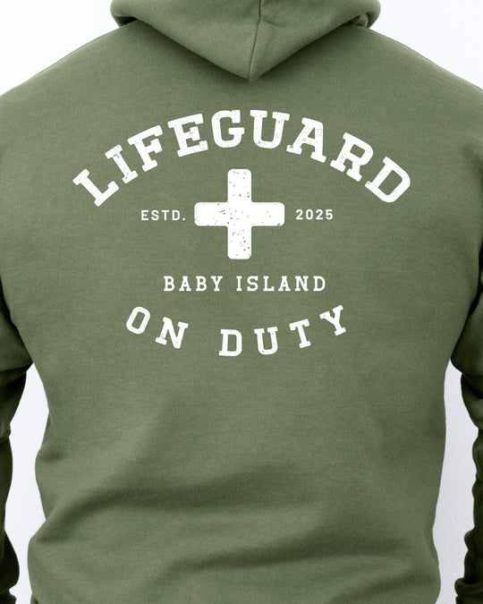 Lifeguard On Duty Mens Premium Pullover Hoodie