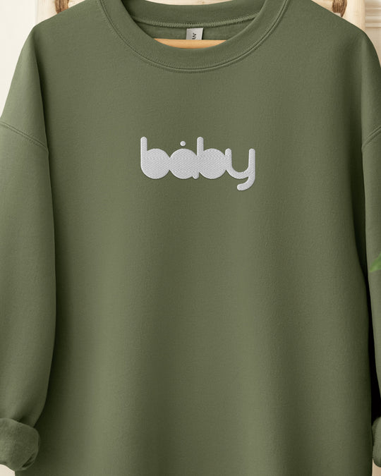 Baby Logo Embroidered Womens Sweatshirt