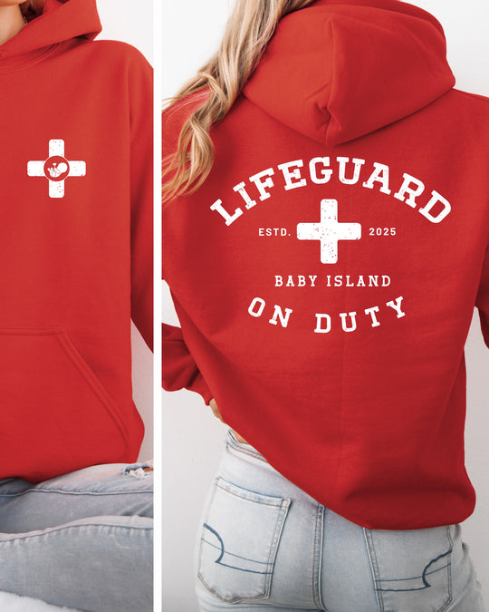 Lifeguard On Duty Womens Premium Pullover Hoodie