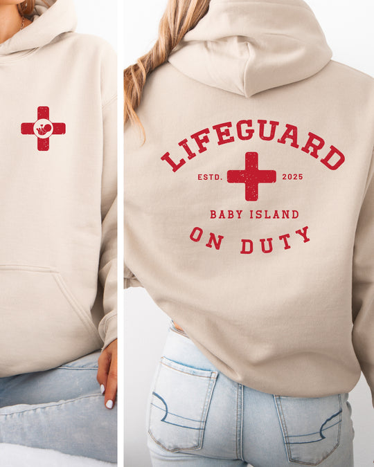Lifeguard On Duty Womens Premium Pullover Hoodie