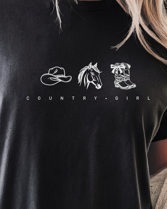 Country Girl Womens T-shirt (heavy weight)