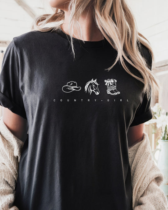 Country Girl Womens T-shirt (heavy weight)