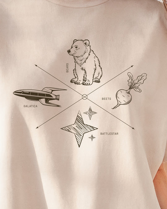 Bears, Beets, Battlestar, Galatica Womens T-shirt  (heavy weight)