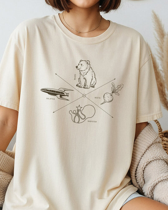 Bears, Beets, Babystar, Galatica Womens T-shirt (heavy weight)