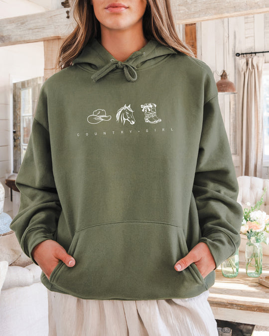 Country Girl Womens Premium Pullover Hoodie