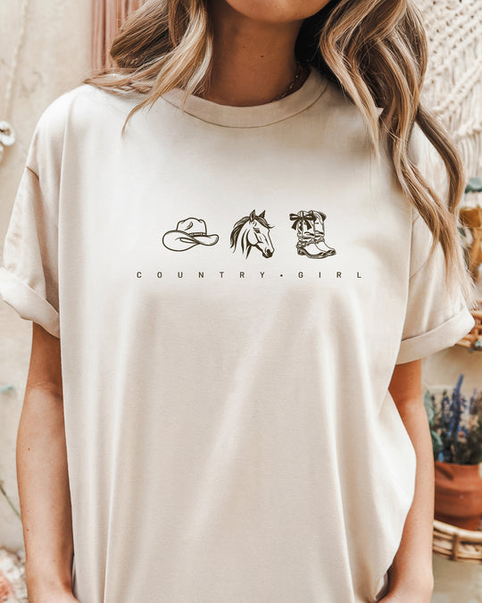 Country Girl Womens T-shirt (heavy weight)
