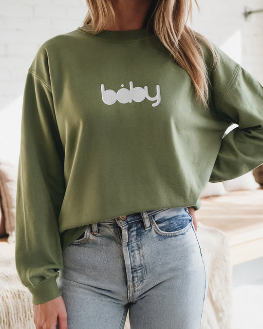 Baby Logo Embroidered Womens Sweatshirt