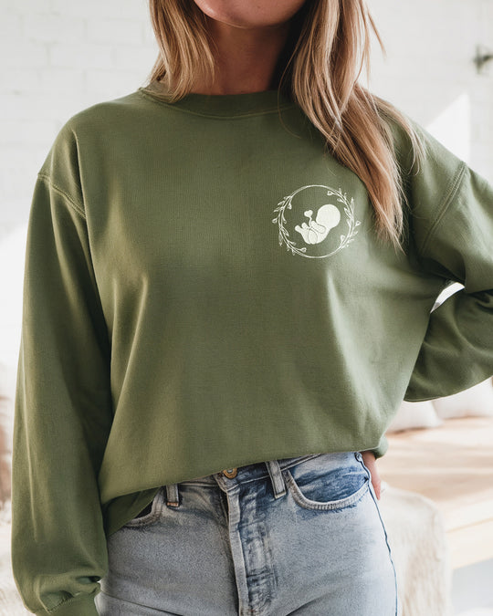 Jeremiah 1:5 Embroidered Front Pocket Womens Sweatshirt