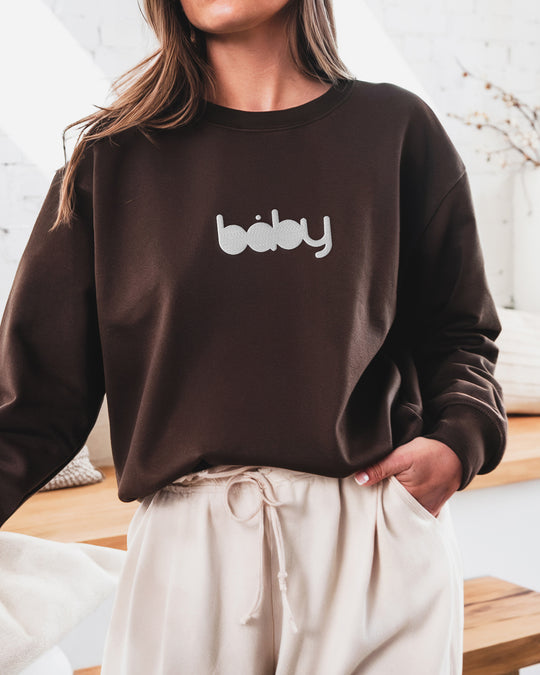 Baby Logo Embroidered Womens Sweatshirt
