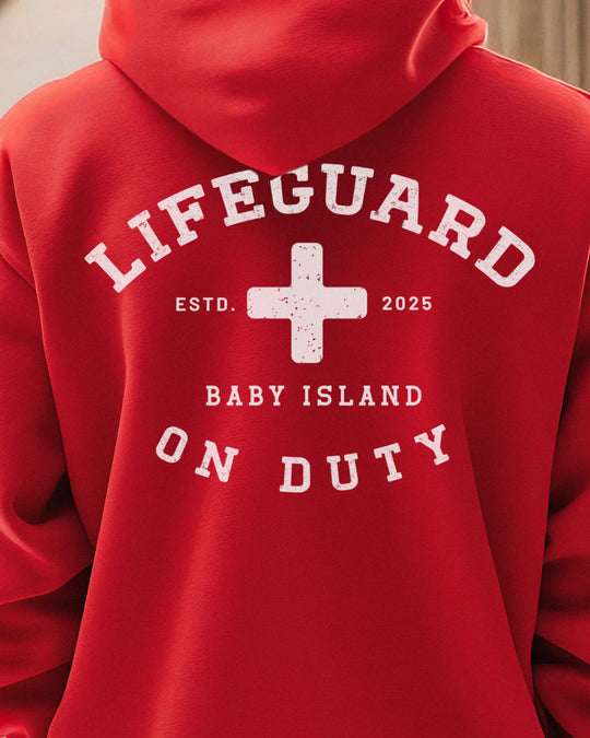 Lifeguard On Duty Womens Premium Pullover Hoodie