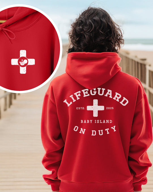 Lifeguard On Duty Womens Premium Pullover Hoodie