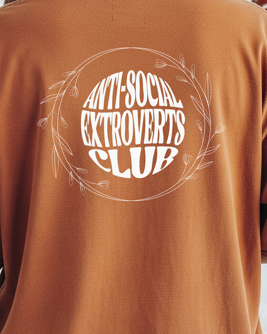 Anti-Social Extroverts Club Womens T-Shirt (heavy weight)