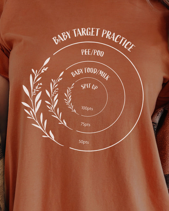 Baby Target Practice Womens T-shirt (heavy weight)