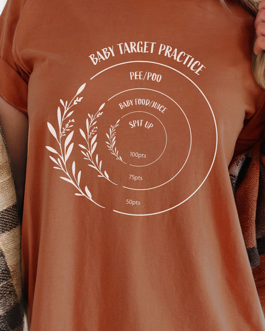 Baby Target Practice Womens T-shirt (heavy weight)